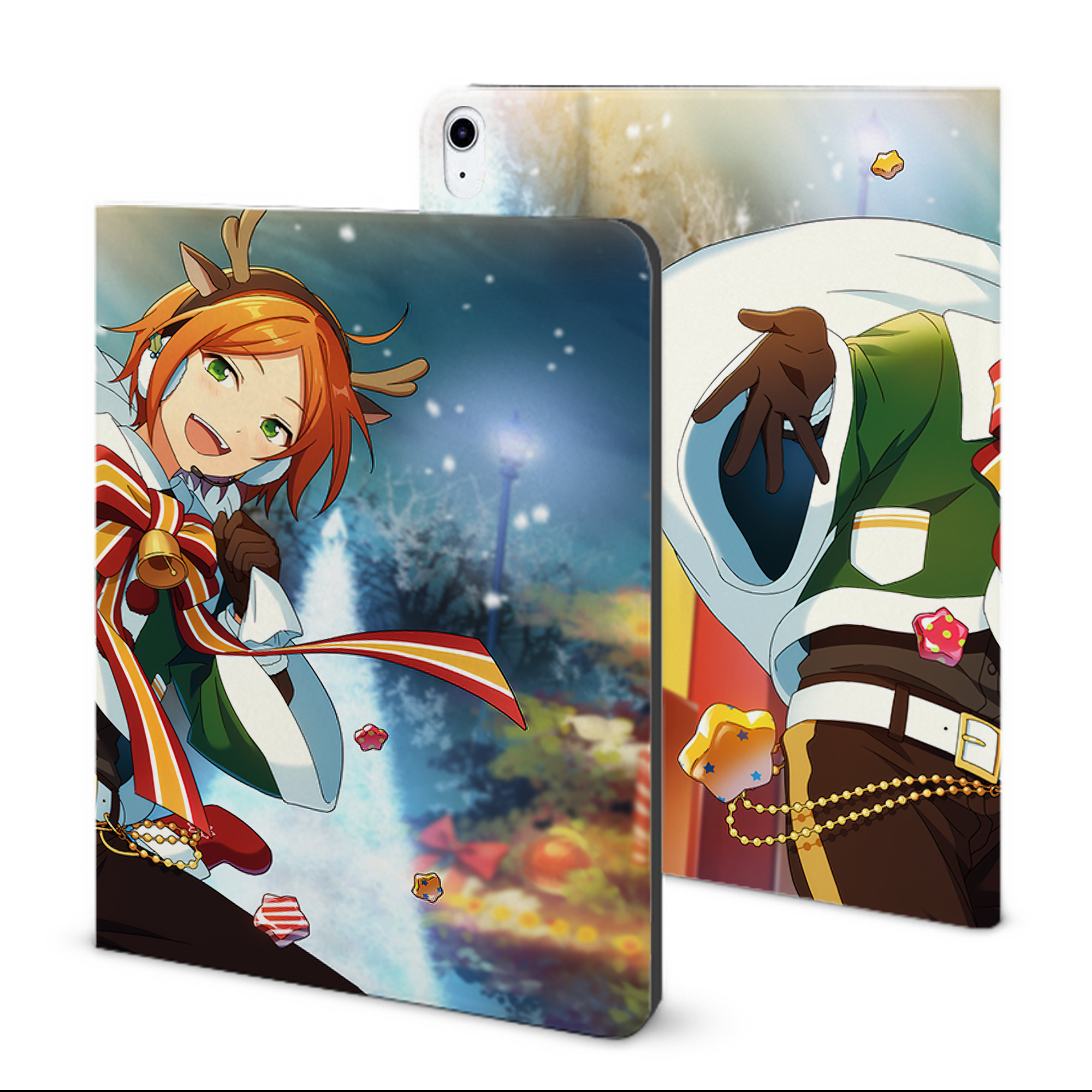 （画像用） あんさんぶるスターズ! Ensemble Stars IPad ケース ブック型 PUレザー TPU 耐衝撃 軽量 薄型 ペン収納なし 全面保護 IPad 各モデル対応